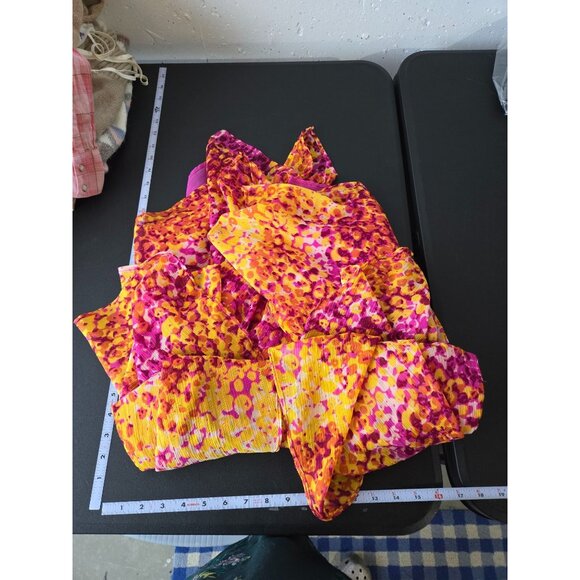 Platinum Design Collection Womens Asymmetrical Cold Shoulder Blouse Size 12 - Picture 5 of 10